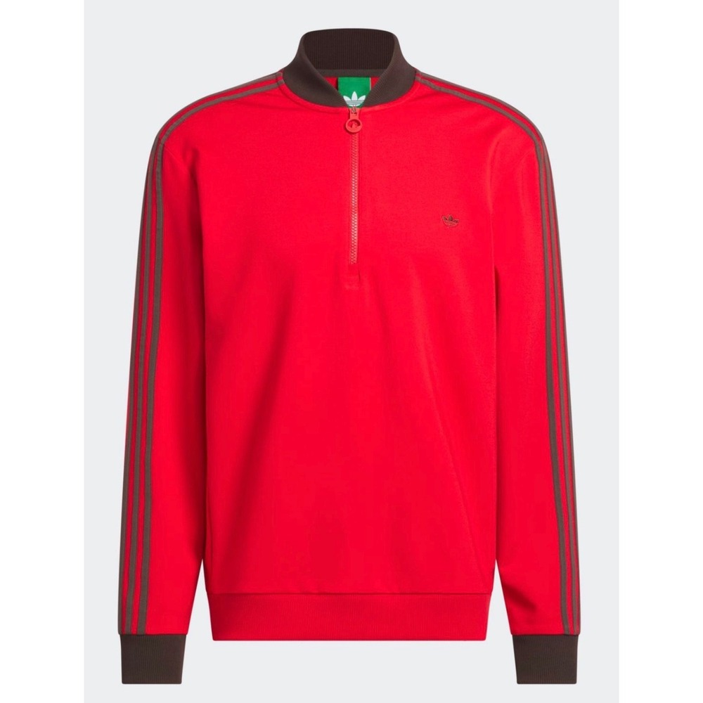 Adidas Golf Originals 3-Stripes Trefoil Red 1/4 Zip‎ Track Jacket Men's XL  New